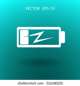 Flat battery low power icon