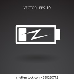 Flat battery low power icon