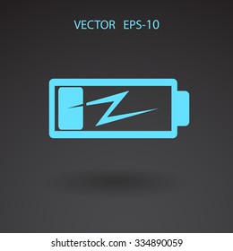 Flat battery low power icon
