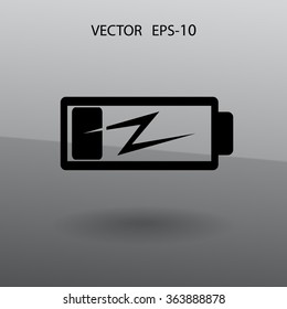 Flat battery low power icon