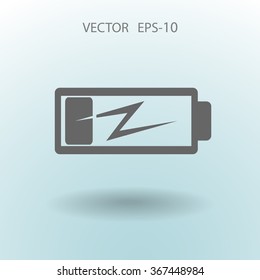 Flat battery low power icon