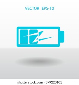 Flat battery low power icon