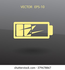 Flat battery low power icon
