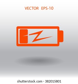 Flat battery low power icon