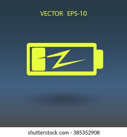 Flat battery low power icon