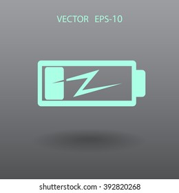 Flat battery low power icon