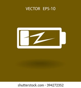 Flat battery low power icon