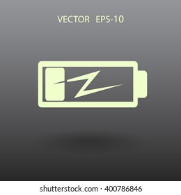Flat battery low power icon