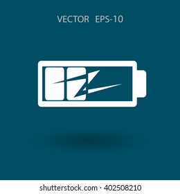Flat battery low power icon