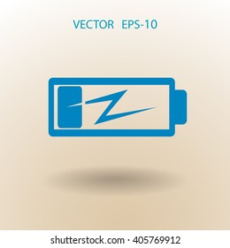 Flat battery low power icon