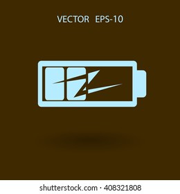 Flat battery low power icon