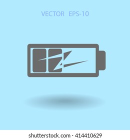 Flat battery low power icon