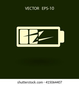 Flat battery low power icon
