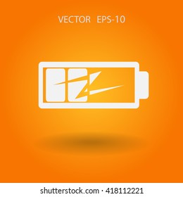 Flat battery low power icon