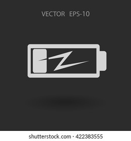 Flat battery low power icon
