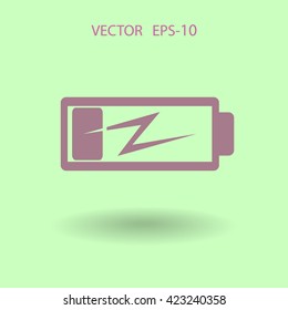 Flat battery low power icon