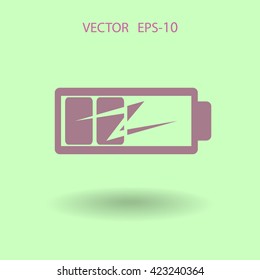 Flat battery low power icon