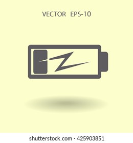 Flat battery low power icon