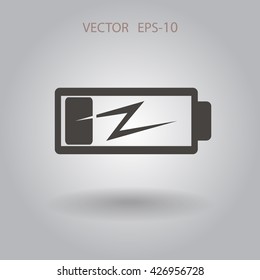 Flat battery low power icon