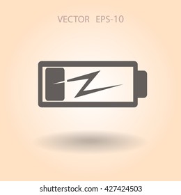 Flat battery low power icon