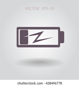 Flat battery low power icon
