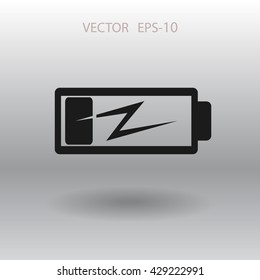 Flat battery low power icon