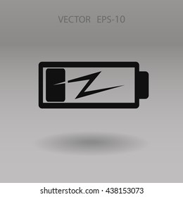 Flat battery low power icon