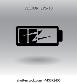 Flat battery low power icon