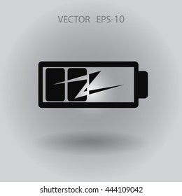 Flat battery low power icon