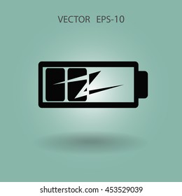 Flat battery low power icon