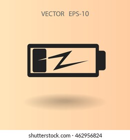 Icono de baja potencia de la batería plana