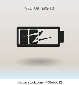 Flat battery low power icon