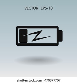 Flat battery low power icon