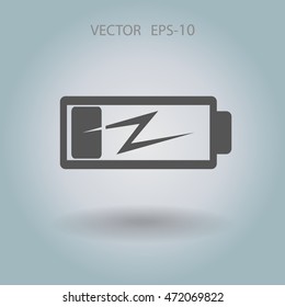 Flat battery low power icon