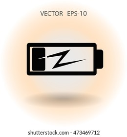 Flat battery low power icon