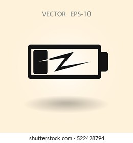 Flat battery low power icon