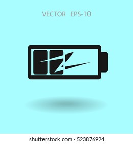 Flat battery low power icon