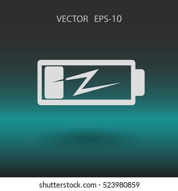 Flat battery low power icon
