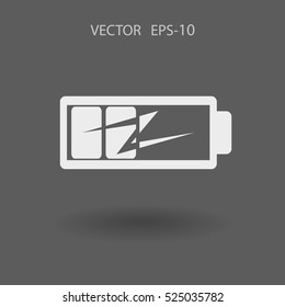 Flat battery low power icon