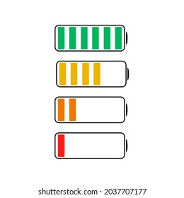 Flat battery low for web design. Electricity power sign. Icon flat vector.