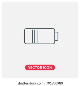 Flat Battery Vector Icon