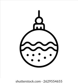 Flat bauble object icon design concept isolated