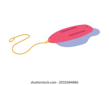 Flat beach liferguard tool on white background vector illustration