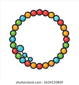 Flat beads icon modern illustration design concept isolated