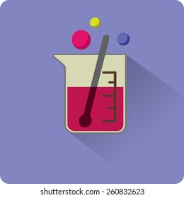 flat beaker icon