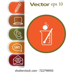 flat beaker icon