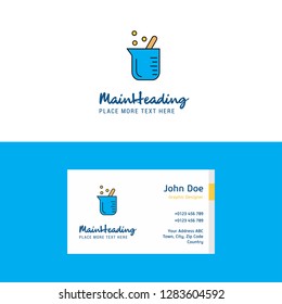 Flat Beaker  Logo and Visiting Card Template. Busienss Concept Logo Design