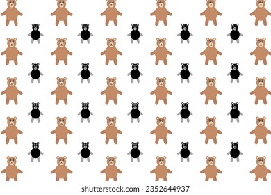 Flat Bear Animal Pattern Background, can be used for business designs, presentation designs or any suitable designs.