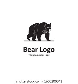 The flat bear logo concept is perfect for business, technology, contractor and housing symbols, health, restaurants