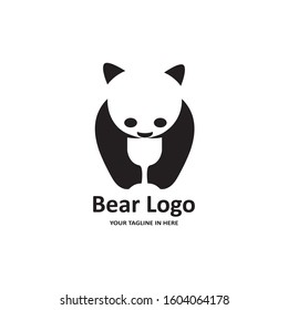 The flat bear logo concept is perfect for business, technology, contractor and housing symbols, health,sport, restaurants, education